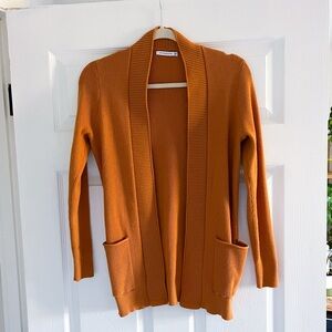 Staccato Women's Burnt Orange Open Front Cardigan Sweater Size Small